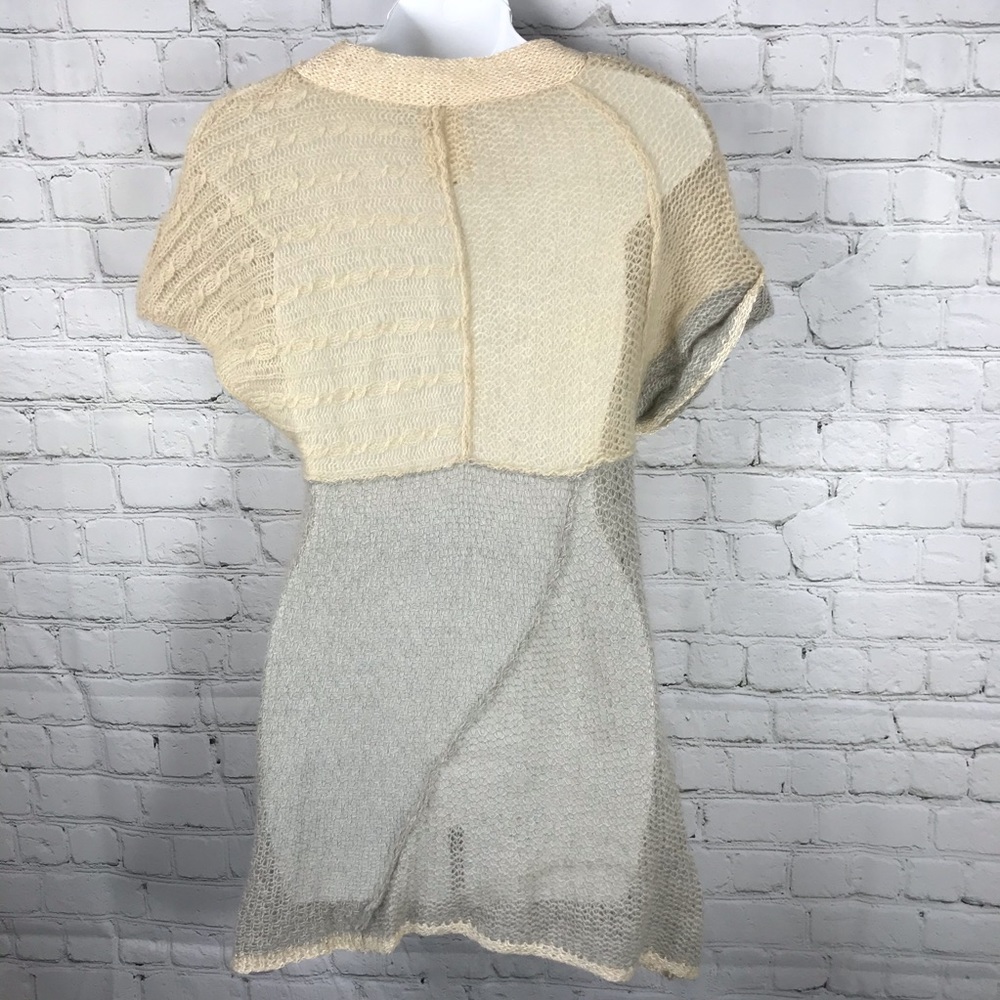 Anthropologie Wool Blend Neutral Sheer Sweater - Picture 6 of 7